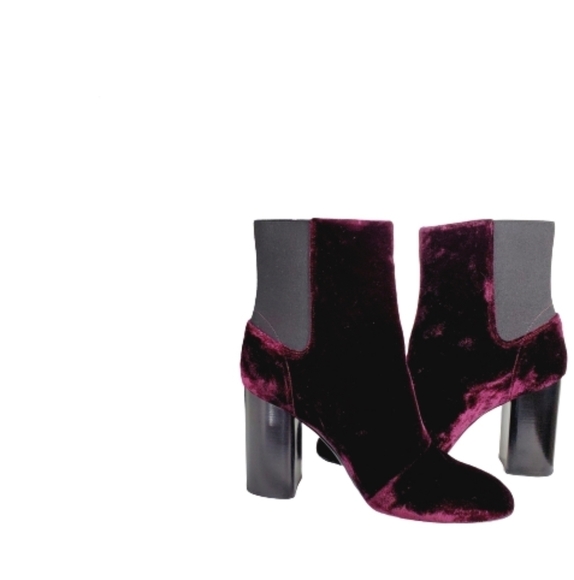 Rag AND BONE AGNES RED VELVET CHELSEA BOOT NEW - Picture 7 of 16